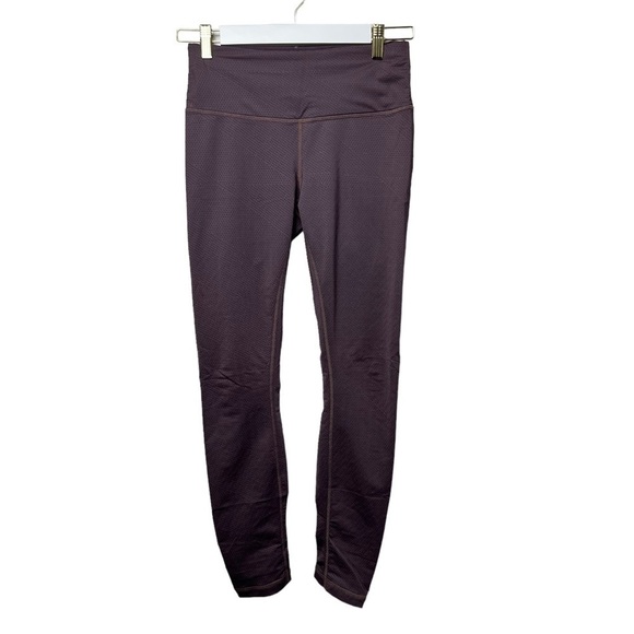 Prana leggings Women’s size SMALL Purple Full Length Rouched Waist HighWaist EUC - Picture 1 of 7